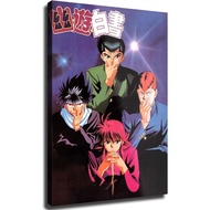 Urameshi Yusuke Hakusho Files Yoshihiro Yyh Ghost Yu Hiei Kurama Togashi Poster Painting Print on Ca