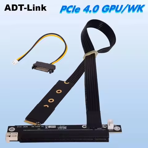 GPU/WK M.2 NVMe To PCIe 4.0 X16 Adapter Gen4 X1 Riser Adapter Jumper BTC Mining Cable GPU GTX RTX NV