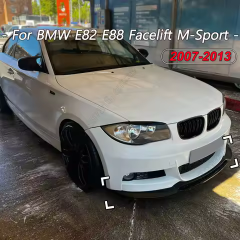 Car Front Bumper Splitter Lip For BMW 1 Series E82 E88 118d 120i 120d 125i 135i 2007-2013 4Pcs Canar