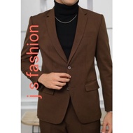 Men's jacket, men's casual dark brown blazer blazer men blazer men