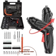 CYMX 3/15/47PCS Rechargeable Cordless Impact Drill, 1800mAh Lithium Battery Power Tools Set 3.6v Ele