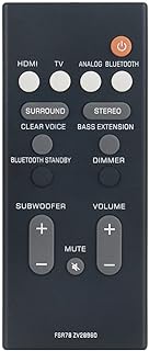 PERFASCIN FSR78 ZV28960 Replace Remote Control Fit for Yamaha Soundbar YAS-108 YAS106 YAS107 YAS207 ATS1060 ATS1070 ATS2070 NSWSW42 YASCU207