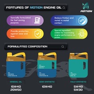MOTION Ester PAO API SP Formulated Fully-Synthetic Engine Oil (5W40/4L)