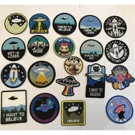 Aviation UFO Series Original Label Square Label Embroidered Cloth Patch Clothes Badge Armband Pants 