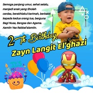 Stiker Ulang Tahun Anak (Isi 50 lembar) Free Request Foto