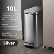 GREENSINDOOR 18L Stainless Steel Trash Bin Rubbish Bin Dustbin Kitchen Trash Can tong sampah bertutu