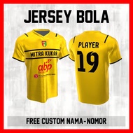 Mitra Kukar Tenggarong Club Football Jersey Shoulder Stripe Custom Name and Back Number - 34