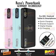Rene's Qi PowerBank Power Bank Wireless Charging 20000mAh Bracket LED