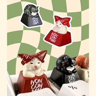 Custom Cat Keyboard Keycaps Artisan Resin Cute Cat Meme