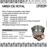 Mixer Signora De Royal mixer kue roti donat bakpao mixer Signora