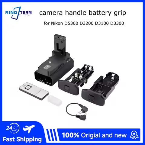 Vertical Battery Grip for Nikon D5300 D3200 D3100 D3300 DSLR Camera with IR Remote EN-EL14 Battery E