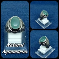 cincin batu green Aquamarine size kantoran