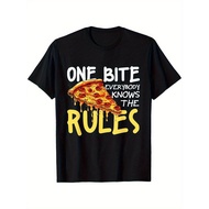 Funny 1 Pizza Everybody Knows The Rules Food Lover T-Shirt, Food t-shirts, A delicious meal clothing