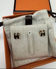 Chanel Earrings 黑色CC耳環 Hermes mini pop H 黑色耳釘