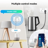 Tuya Smart Wall Socket UK Outlet 13A Touch Switch USB Type-C Charging Ports WiFi Remote Energy Monit