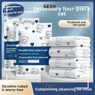 GESH Non-Woven Bedding Set, Thickened Material Three/Four-Piece Set Disposable Bedding Set, Non-Wove
