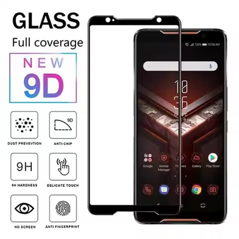3D 9H Full Glue Cover Black Tempered Glass For Asus Zenfone Rog 2 Phone ZS600KL ZS660KL Screen Prote