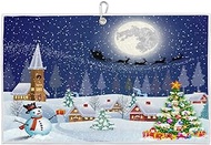 Pardick Golf Towel Santa Sleigh Moon Golf Towel for Golf Bags with Clip Absorbent Water Microfiber Golf Bag Towels Golf Accessories for Men Women, Great Gift for Golf Fan, 24 x 15inch