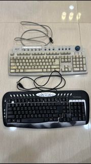 兩個 usb介面 機械式 二手大鍵盤 acer / viewsonic 兩個一起賣150