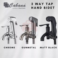 CABANA ABS Material Chrome Finish Two Way Faucet Bidet Spray Set With Hose Toilet Bathroom Sprayer C
