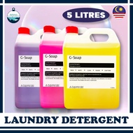 Sabun Dobi Paling Wangi Liquid Detergent 5L Sabun Pencuci Baju dan Pakaian Sabun Basuh Baju