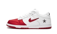 Nike Mens SB Dunk Low CK3480 600 Supreme - Jewel Swoosh Red/White - Size
