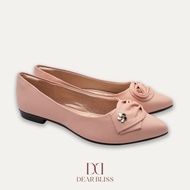DEAR BLISS Carmen Apricot Pointed Toe Flats