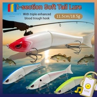 MYRONGMY Swimbait, 11.5CM 2-section Fishing Lure Bait, Professional Softtail 18.5g Bionic Glide Hard