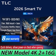 New Borderless Smart TV 4K  32-75 Inch WiFi Netflix Youtube 8 Years Warranty Malaysia Local Stock Fa