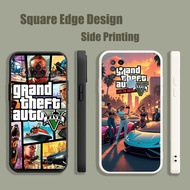 Casing For OPPO A5 A9 A53 A32 A7X Reno 6 5 Z 2020 5G Grand Theft Auto V Games BOK03 Phone Case Squar