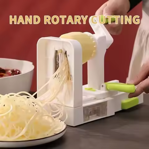 5 Blades Vegetable Spiralizer Zucchini Noodle Maker Best Veggie Spiral Slicer Curly Fry Chopper Cutt