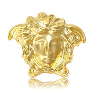 Light Luxury Exquisite Glossy Metal Medusa Brooch Alternative Men Women Pins Clothes Accessories