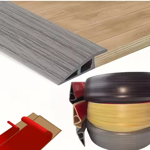 1pc 1m/2m 7cmX2cm Pvc Floor Transition Strip Waterproof Floor Transition Strip Non-slip Pvc Threshol