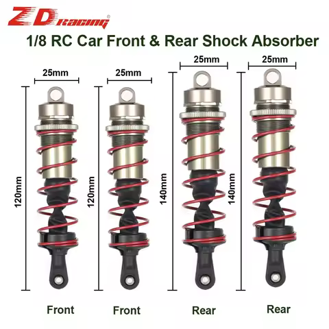 ZD Racing Metal Shock Absorber 120mm Front 140mm Rear Damper Suspension For 9020 BX-8E 9116 9021 1/8