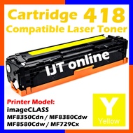 YELLOW Compatible Canon Cartridge 418 Color Canon418 MF8350Cdn MF8350Cd MF8380Cdw MF729cx MF 8350Cdn