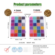 Mote Pasir Manik Pasir Bahan Aksesoris DIY Mote Manik Pasir Manik 24 Warna