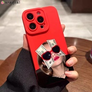 For OPPO Reno 7 6 5 Pro Plus SE 7Z 5G Lite 5Z Ace 4G 5G Phone Case Funny Sunglasses Glasses Girl Girls Get Rich Creative Cute Matte Frosted Simple Soft Silicone Casing Cases Cover