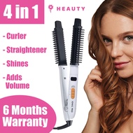 4 in 1 Hair Curler, Straightener, Shines, Adds Volume - Ionic Pro White
