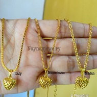 24k gold-like coin necklace / Gold plated