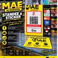 REGISTER MAE QR PAY FOR BUSINESS (standee and sticker) 1set