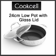 COOKCELL 24cm Blackcube Low Pot with Glass Lid. Home & Living . Kitchen & Dining . Cookware