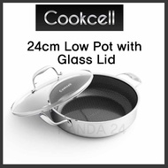 COOKCELL 24cm Blackcube Low Pot with Glass Lid. Home &amp; Living . Kitchen &amp; Dining . Cookware