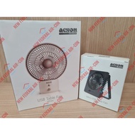 (WARRANTY 1 YEAR) ACSON USB PORTABLE RECHARGEABLE TABLE FAN - MODEL ATF04A &amp; ATF06B (WHITE, BLUE, PINK, BROWN, BLACK)