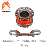 Aluminium Scuba Diving Reel รอกสปูลอลุมีเนียมสำหรับการดำน้ำลึก ขนาดกะทัดรัด พร้อมตะขอ