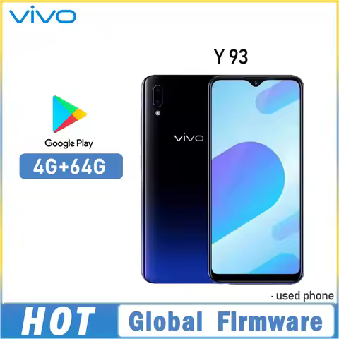 Global firmware VIVO Y93 Smartphone 4GB 64GB Octa core Android 8.1 6.2'' Camera 13MP+2.0MP Face ID c