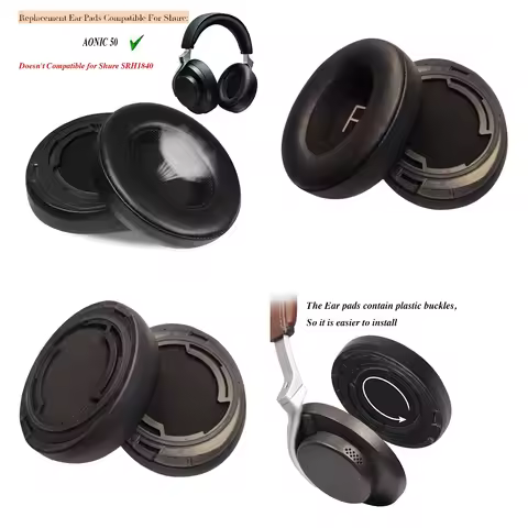 Poyatu AONIC50 Earpads for Shure AONIC 50 Noise Cancelling Headphones Replacement Ear Cushions Earbu