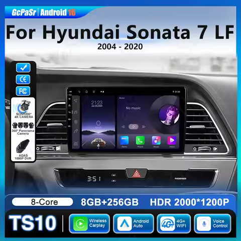 Android 16 Car For Hyundai Sonata 7 LF 2014 - 2020 Multimedia Player High-performance CPU 4G WIFI GP