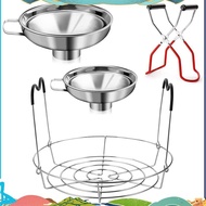 4 Pieces Canning Kit, 1PC Canning Rack+ 1PC Canning Jar Lifter Tong+ 2PC Canning Funnels, Canning Su