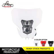 JFGMOTOรถจักรยานยนต์DC 12Vหลอดไฟสีขาวด้านหน้าไฟหน้าไฟหน้ากรอบภายนอกของฮอนด้าCRF250L CRF450L CRF450 X