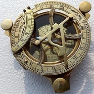 3 Inch Brass Sundial Compass Marine Gift Sun Clock Pirate Ship Replica Watch